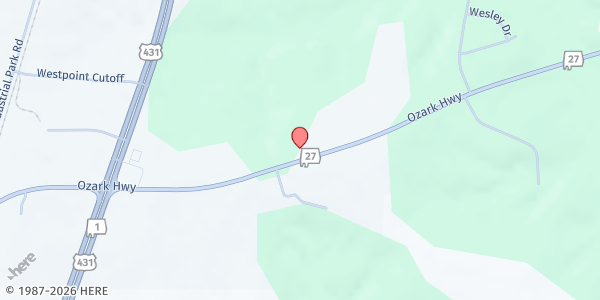 Map showing Judson Baptist Association - Abbeville at 532 Ozark Rd., Abbeville, AL