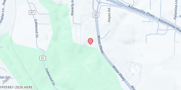 Map showing PATCH at 2440 Minor Pkwy, Adamsville, AL
