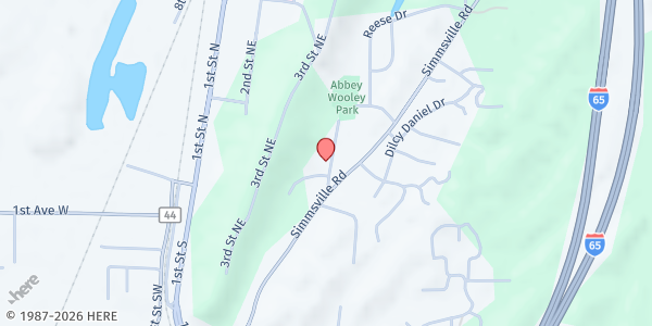 Map showing Alliance Community Development at 100 Mt. Olive Rd., Alabaster, AL