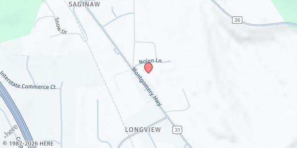 Map showing Amazing Grace Church at 949 AL-3, Alabaster, AL