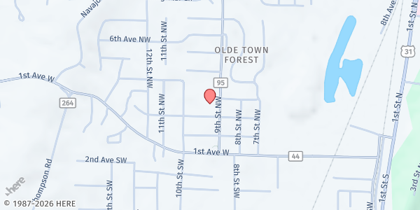 Map showing First Baptist Church Alabaster at 903 3rd Ave. NW., Alabaster, AL