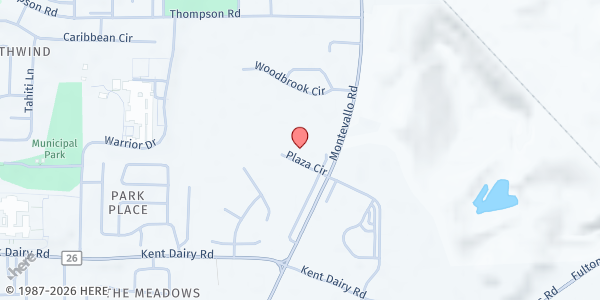Map showing The Salvation Army - Alabaster at 108 Plaza Cir. E, Alabaster, AL