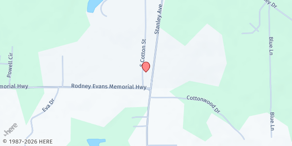 Map showing Andalusia Full Gospel Tabernacle at 1600 Stanley Ave, Andalusia, AL