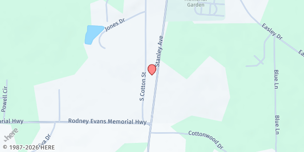 Map showing Andalusia Full Gospel Tabernacle at 1600 Stanley Ave., Andalusia, AL