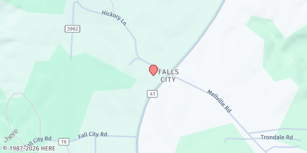 Map showing Arley First Baptist Church at 1610 Hickory Ln., Arley, AL