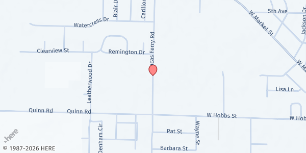 Map showing First Church - Athens at 17175 Lucas Ferry Rd., Athens, AL