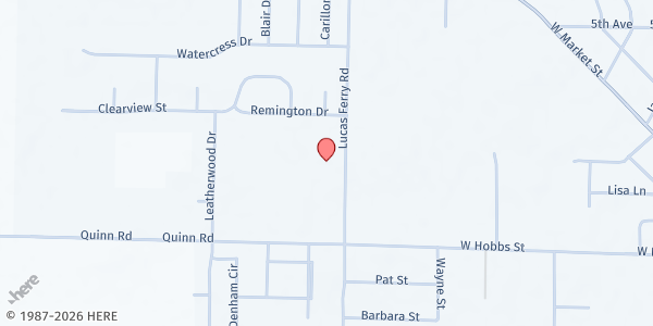 Map showing First Church - Athens at 17175 Lucas Ferry Rd., Athens, AL