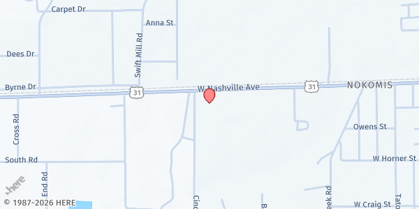 Map showing Atmore Area Christian Care at 923 West Nashville Avenue, Atmore, AL