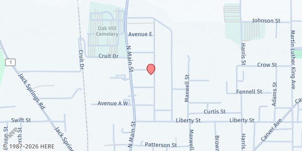 Map showing Empowerment Tabernacle Christian Center at 309 Peachtree St., Atmore, AL