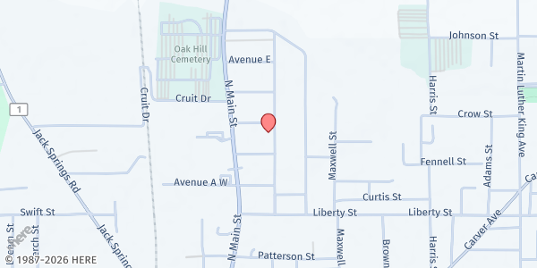 Map showing Empowerment Tabernacle Church at 309 Peachtree St., Atmore, AL