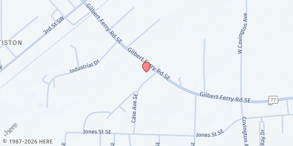Map showing City of Attalla Mobile Pantry at 102 Case Ave. SE, Attalla, AL