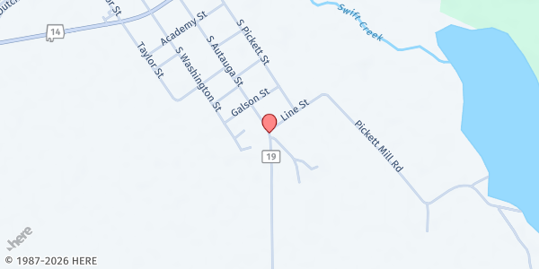 Map showing Autaugaville Food Pantry at 2416 Dutch Bend St., Autaugaville, AL