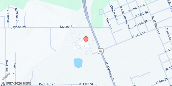 Map showing Baldwin County High School at Baldwin County High School, Bay Minette, AL