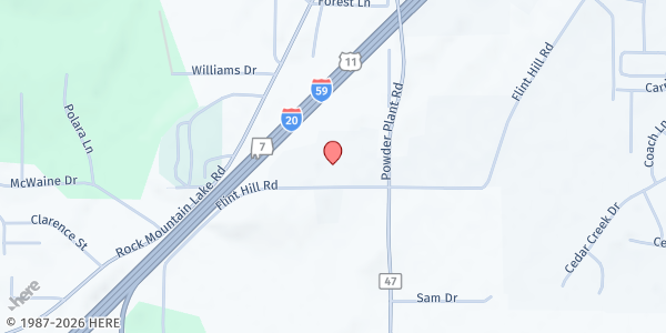 Map showing The Grace Place at 1630 Powder Plant Road, Bessemer, AL