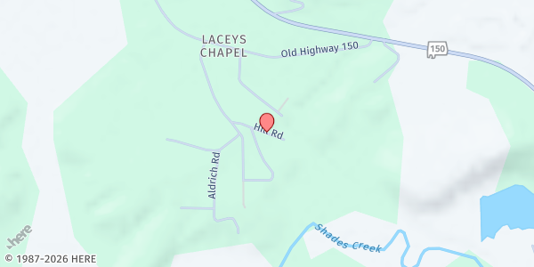 Map showing The Grace Place at 1630 Powder Plant Rd., Bessemer, AL