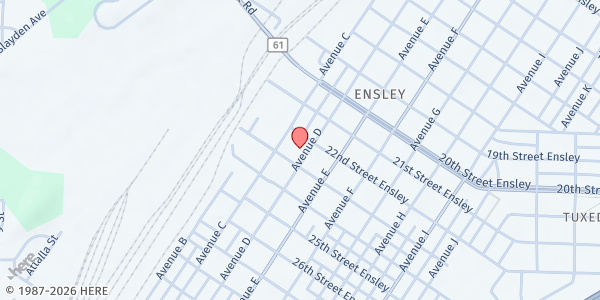 Map showing For-Word Christian Center at 2200 Avenue C, Birmingham, AL