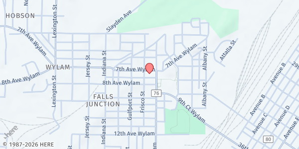Map showing Grace Klein Community - Royal Divinity Ministries at 4121 7th Ave., Birmingham, AL