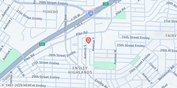 Map showing Minor Elementary School Family Market at 2425 Avenue S., Birmingham, AL