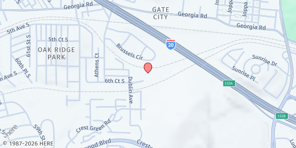Map showing Oliver Elementary School Family Market at 6871 6th Ct. S., Birmingham, AL