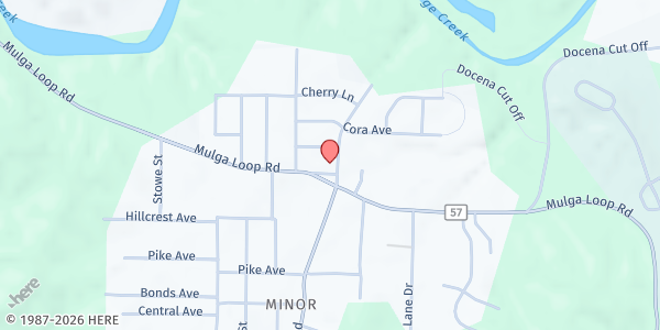 Map showing Open Door Church at 3105 Church Ave., Birmingham, AL