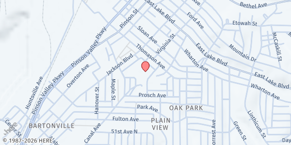 Map showing Tarrant Elementary Mobile Pantry at 1269 Portland S., Birmingham, AL