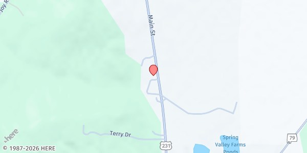 Map showing Bridging the Gap in Blount County at 67385 Main St., Blountsville, AL