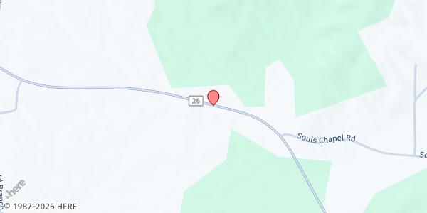 Map showing Open Arms Fellowship at 18078 Co Hwy 26, Blountsville, AL