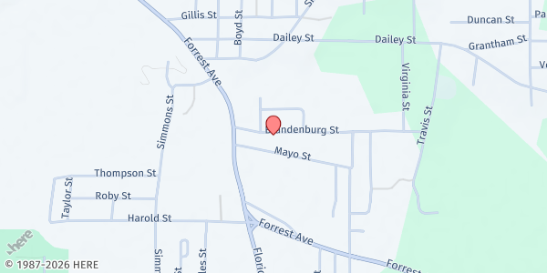 Map showing Grace Baptist Church at 714 Brandenburg St., Brewton, AL