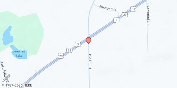 Map showing Pollard McCall Jr. High School at 2975 Old Hwy, Brewton, AL