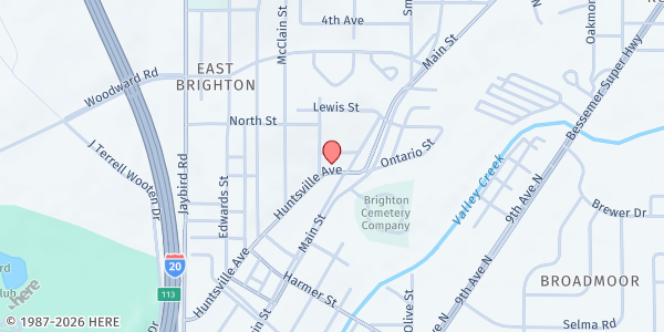 Map showing Change Direction Through Compassion at 4200 Huntsville Ave, Brighton, AL