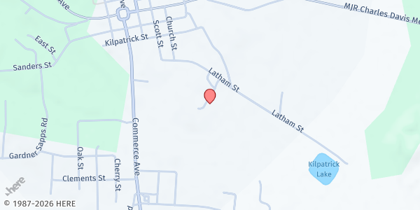 Map showing Pickens County Community Action Committee at 71 Lakeside St., Carrollton, AL