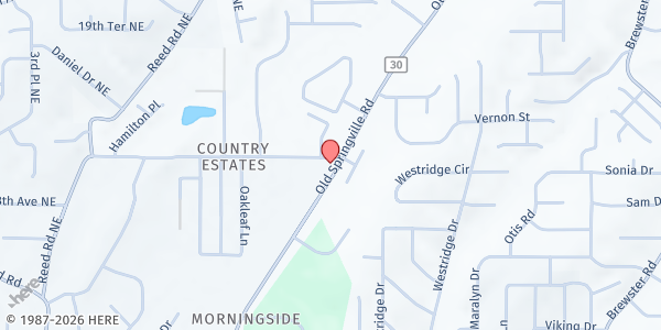 Map showing Community Care Development Network at 1920 Old Springville Road, Center Point, AL