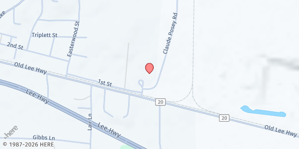 Map showing The Meal Barrel Project at 267 Claude Posey Road, Cherokee, AL