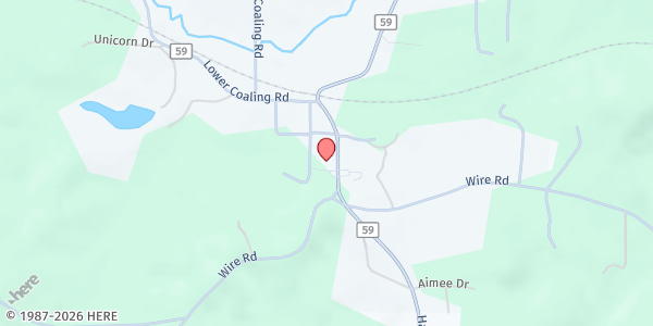 Map showing Coaling Baptist Church at 11203 Hagler Coaling Rd., Coaling, AL