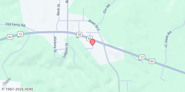 Map showing Labor of Love Association at 22 Church Street, Coffeeville, AL