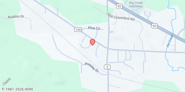 Map showing Coker UMC at 14992 Hwy. 140, Coker, AL