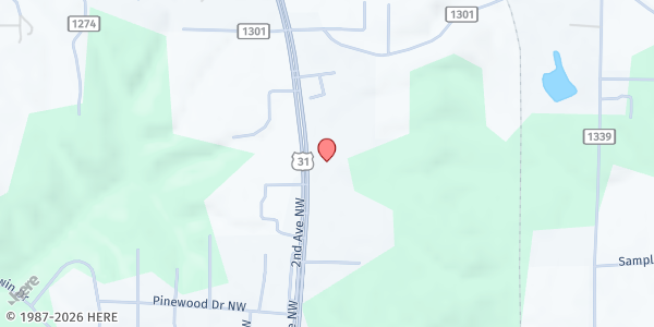 Map showing Mount Zion UMC - Food Distribution Center at 17488 US-31, Cullman, AL