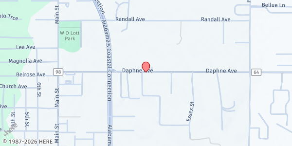 Map showing Belforest Elementary at 1136 Co Rd, Daphne, AL