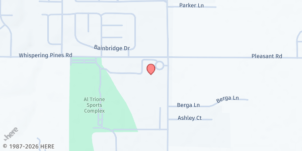 Map showing Daphne Middle School at 1 Jody Davis Cir, Daphne, AL