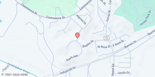 Map showing St. Union Baptist Church at 110 Davis Ave, Daphne, AL