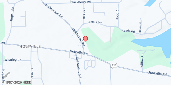Map showing Cain's Chapel at 96 Lightwood Rd., Deatsville, AL