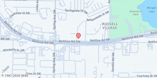 Map showing Decatur SDA Church at 540 Beltline Rd. SW, Decatur, AL