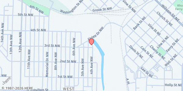 Map showing Open Door - Food Distribution Center at 401 3rd St NW, Decatur, AL