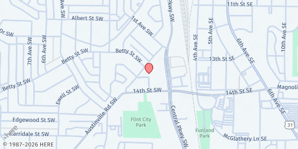 Map showing Salvation Army Food Pantry - Decatur at 100 Austinville Rd SW, Decatur, AL