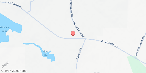 Map showing Shady Grove Baptist Church at 1547 Lucy Grade Rd., Dothan, AL