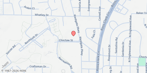 Map showing Westgate Church of Christ at 617 Westgate Pkwy., Dothan, AL