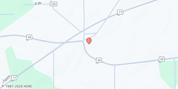 Map showing Pleasant View Baptist Church at 3825 Co. Rd. 378, Dutton, AL