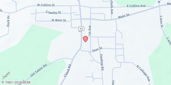 Map showing First Baptist Church of Eclectic at 203 Claud Rd., Eclectic, AL