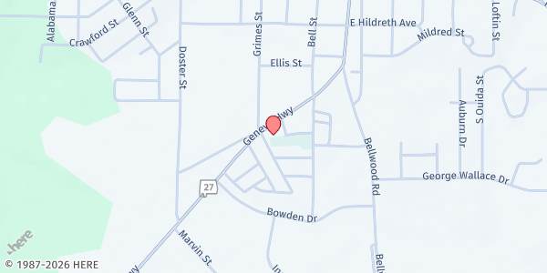 Map showing Johns Chapel AME Church at 605 Geneva Hwy., Enterprise, AL