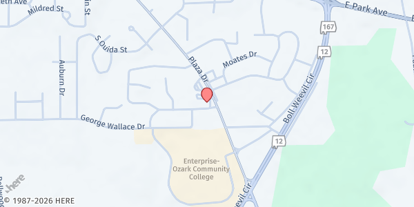 Map showing SEACAP - Enterprise at 100 George Wallace Dr., Enterprise, AL